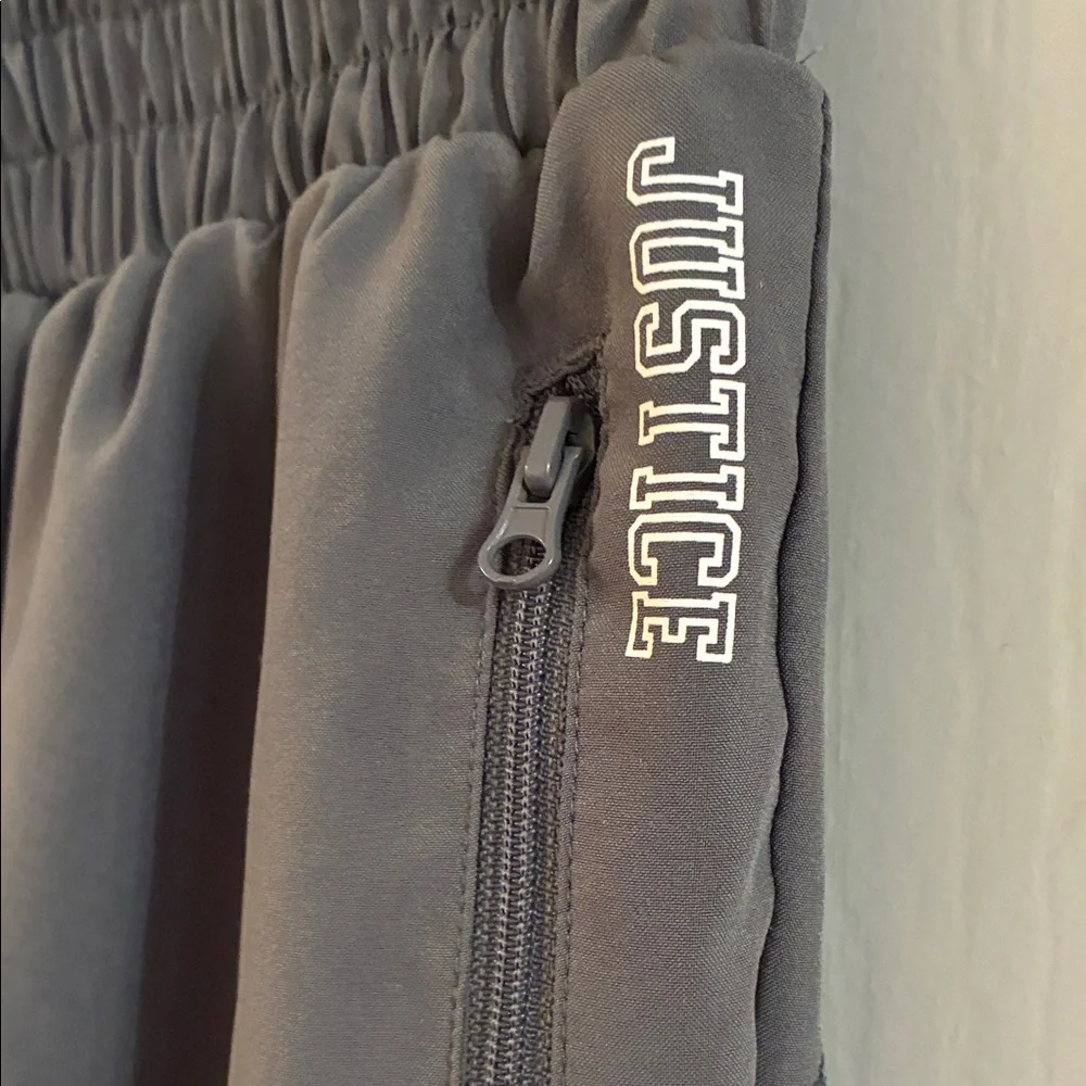 Justice Charcoal Joggers with Zipper Pockets